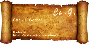 Csiki Godvin névjegykártya